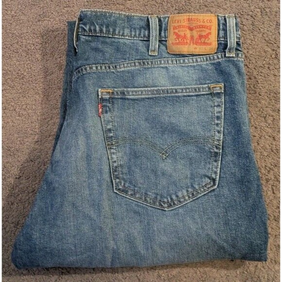 Levi's 541 Athletic Taper Stretch Medium Wash Blue Denim Jeans 18181-0550 40x34 - Picture 1 of 5